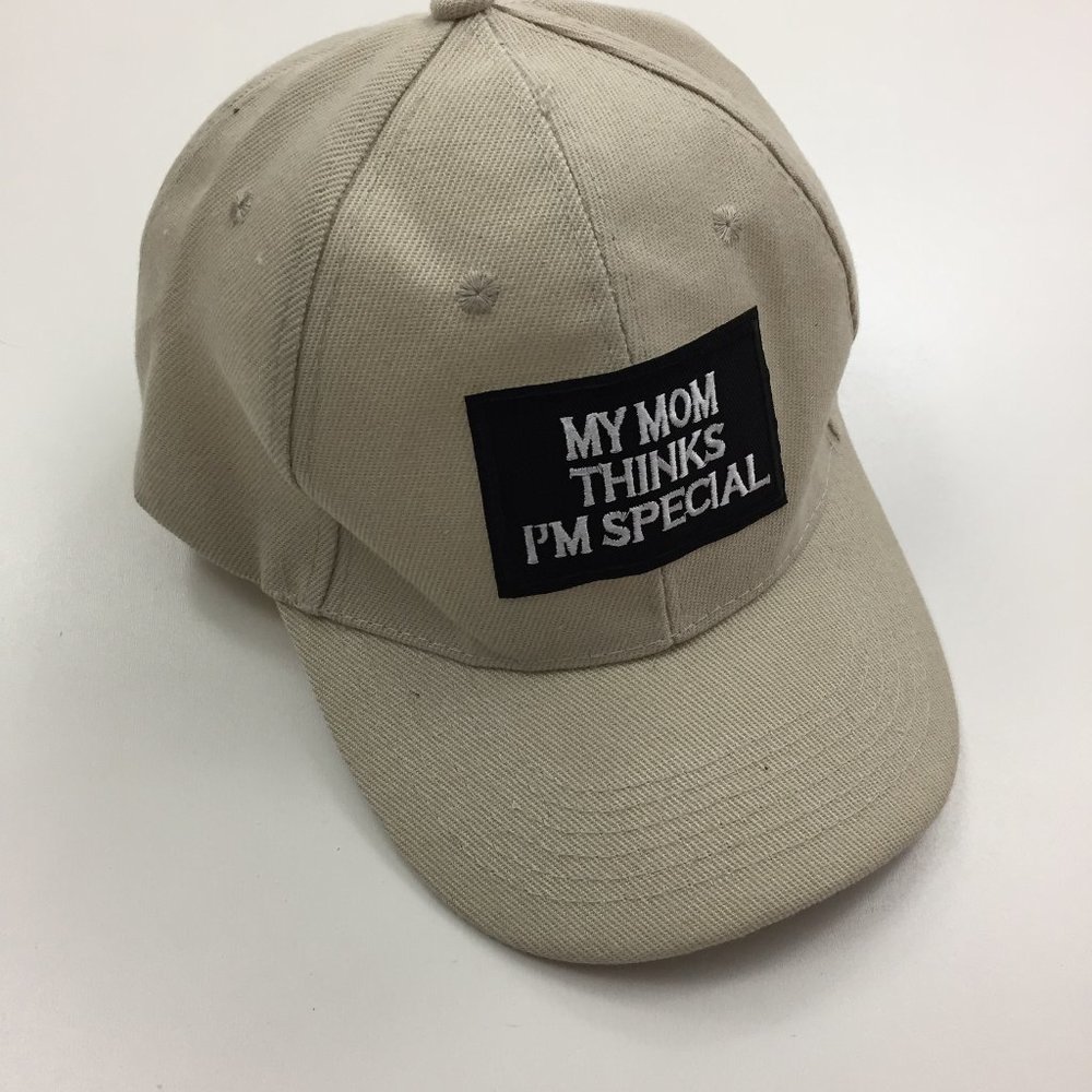 NWOT Unisex Mens Womens Adult Taupe "Stop Reading My Patches" Baseball Caps Hat